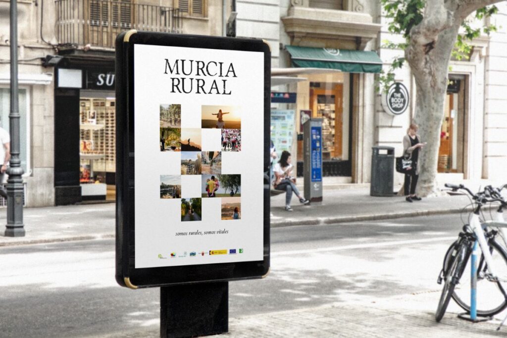 Murcia Rural Murcia Rural. Publicidad en parada de autobús del proyecto